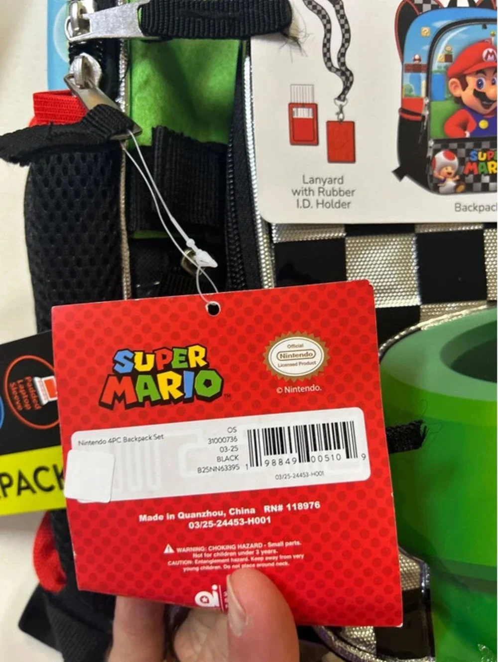 Super Mario backpack new four piece set